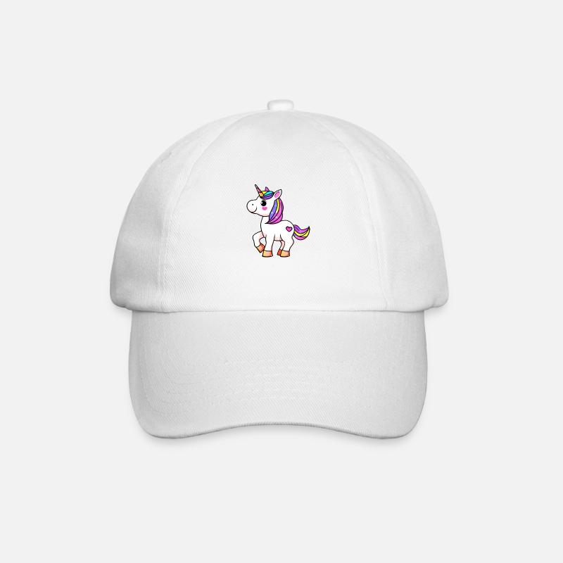 Einhorn Fabeltier Mädchen Einhörner - Baseballkappe - Weiß/Weiß