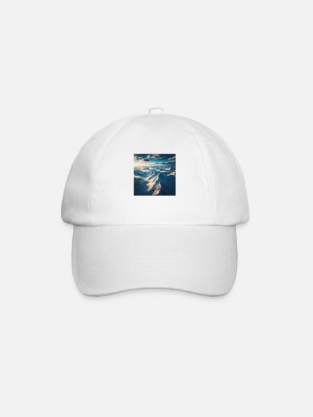 Mountain landscape above the clouds - Baseball Cap - white/white