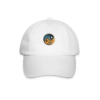 Yin und Yang - Baseballkappe - Weiß/Weiß - Vorne