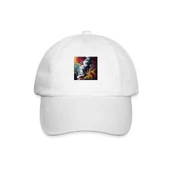 Aufsteigender Rauch (Artwork Collection) - Baseballkappe - Weiß/Weiß - Vorne