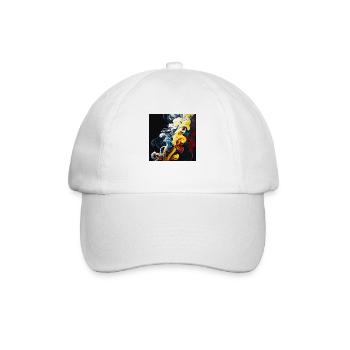 Fleur fumante (Collection d’œuvres d’art) - Casquette classique - blanc/blanc - Devant