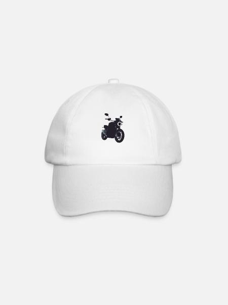 Motorsykkel Motorsykkel Fan Motorsykkel Motorcross - Baseballcap - hvit/hvit