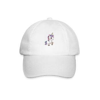 buntes Einhorn Fabeltier Mädchen süße Einhörner - Baseballkappe - Weiß/Weiß - Vorne