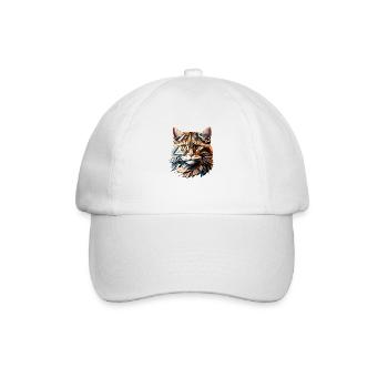 Maine Coon Cat Propriétaire Chaton Chaton Chat Chat - Casquette classique - blanc/blanc - Devant
