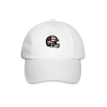 American football helmet street art US flag - Baseball Cap - white/white - Front