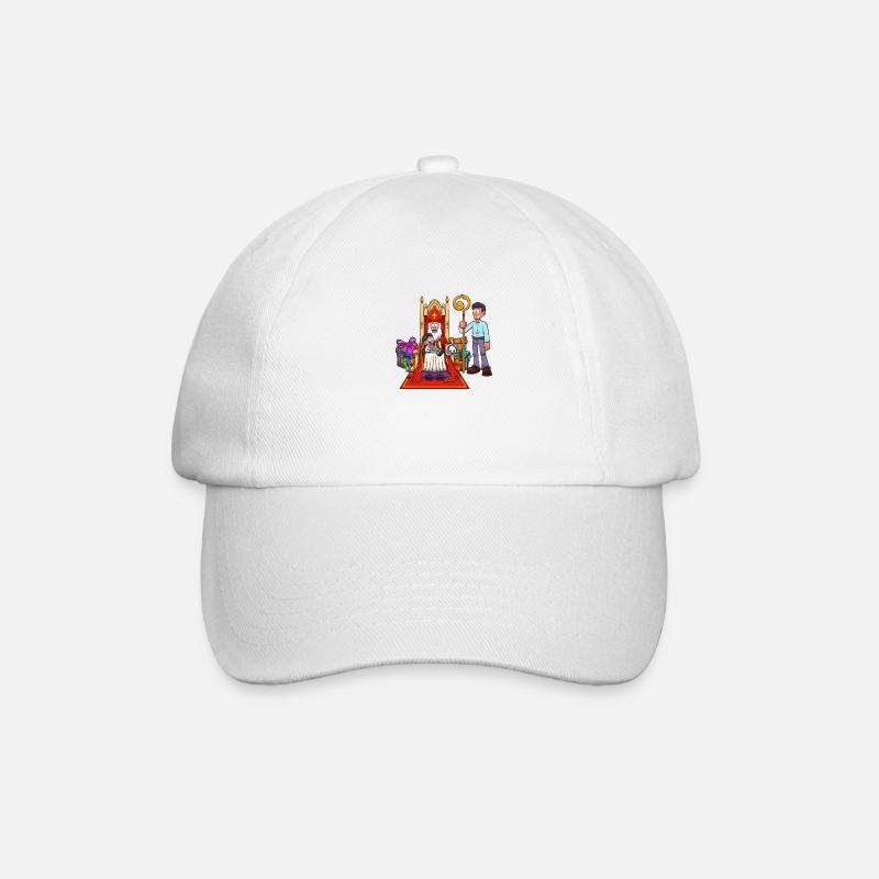 Heiliger Nikolaus mit Kind - Baseballkappe - Weiß/Weiß