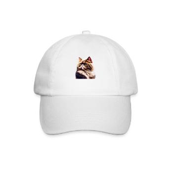 Chat persan, chat de la forêt, chat, chaton, matou - Casquette classique - blanc/blanc - Devant