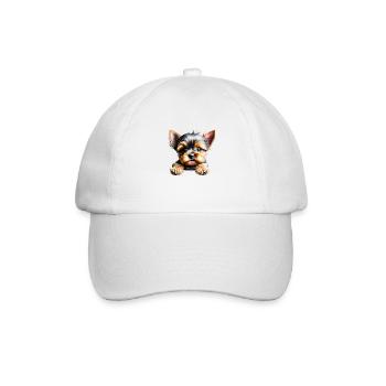 Yorkshire Terrier Chien Propriétaire Chien Chiot - Casquette classique - blanc/blanc - Devant