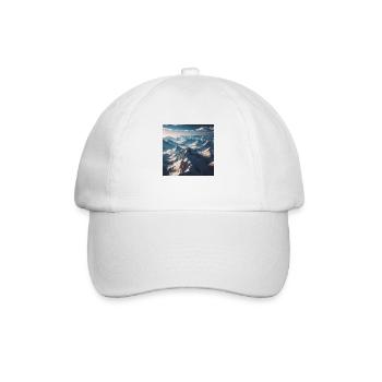 Mountain landscape above the clouds - Baseball Cap - white/white - Front
