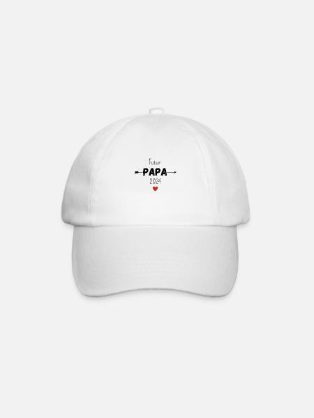 Futur papa 2024 - Casquette classique - blanc/blanc
