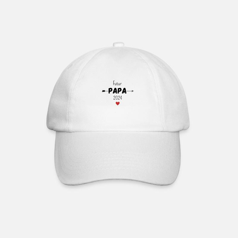 Futur papa 2024 - Casquette classique - blanc/blanc