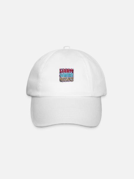 Warm winter wishes - Baseball Cap - white/white