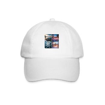 Christmas at the lake - Baseball Cap - white/white - Front