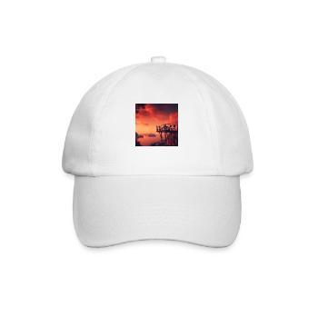 A café in the sunset at the edge of the world - Baseball Cap - white/white - Front