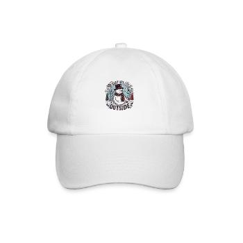 Baby, It’s Cold Outside: Festive Snowman Apparel - Baseball Cap - white/white - Front