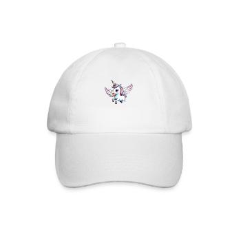 Licorne Einhorn Kawaii - Baseballkappe - Weiß/Weiß - Vorne