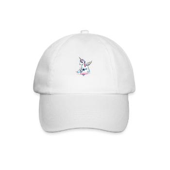 Licorne Einhorn Kawaii - Baseballkappe - Weiß/Weiß - Vorne