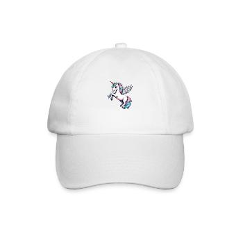 Licorne Einhorn Kawaii - Baseballkappe - Weiß/Weiß - Vorne
