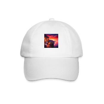A café at the edge of the world - Baseball Cap - white/white - Front