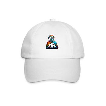 Old Soccer Lady Ready For Game Day! - Baseball Cap - white/white - Front