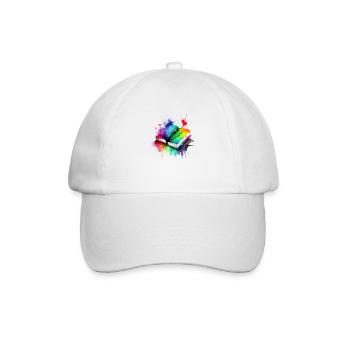 Book Reading Books Reader Gift Book Lover - Baseball Cap - white/white - Front