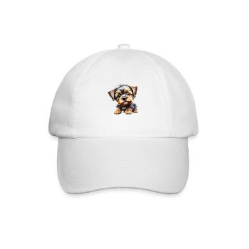 Yorkshire Terrier chiot chien propriétaire chien - Casquette classique - blanc/blanc - Devant