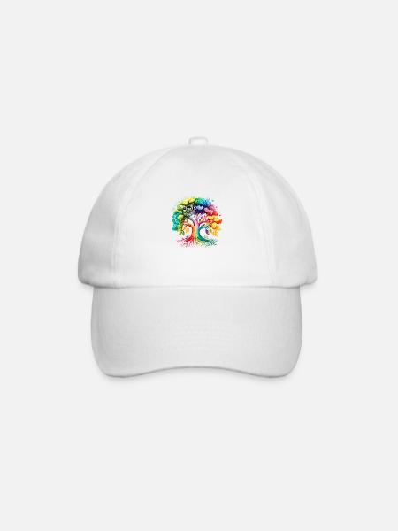 Arbre de Vie Yoga Arbre de Vie Méditation - Casquette classique - blanc/blanc