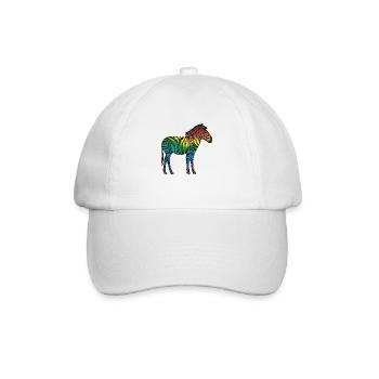 Zebra - Baseballkappe - Weiß/Weiß - Vorne