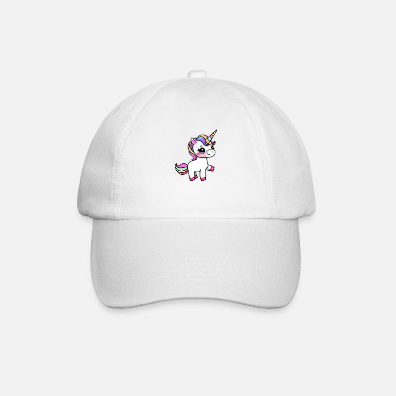 Einhorn Fabeltier Mädchen Einhörner - Baseballkappe - Weiß/Weiß