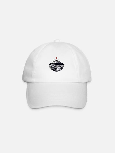 Mont fuji couché de soleil - Casquette classique - blanc/blanc