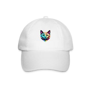 Kater Britisch Kurzhaarkatze Katzenbaby Katzen - Baseballkappe - Weiß/Weiß - Vorne