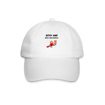 Estoy aqui, ahora puede empezar - Baseballkappe - Weiß/Weiß - Vorne