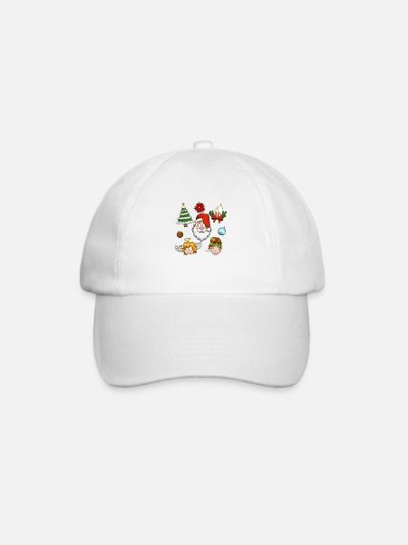 Christmas Elements - Baseball Cap - white/white