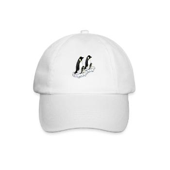 Pinguine - Baseballkappe - Weiß/Weiß - Vorne