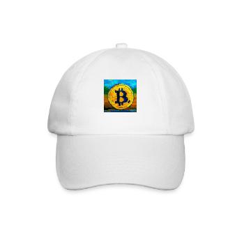 Van Gogh Bitcoin - Baseballkappe - Weiß/Weiß - Vorne
