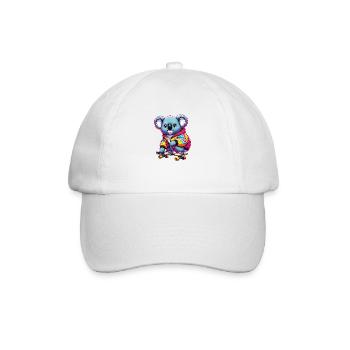 Stylized illustration of a cute koala - Baseball Cap - white/white - Front