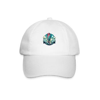 Sailing Adventure: Scenic Water Scene - Baseball Cap - white/white - Front