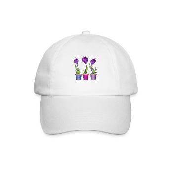 Blumen - Baseballkappe - Weiß/Weiß - Vorne