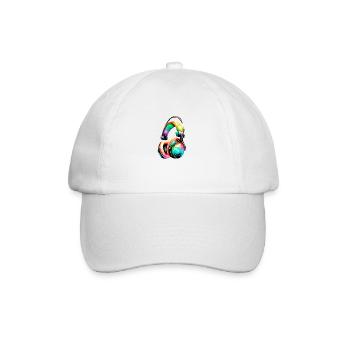 Headphones, Vocals, Listening Musicians, Gamers, Singers - Baseball Cap - white/white - Front
