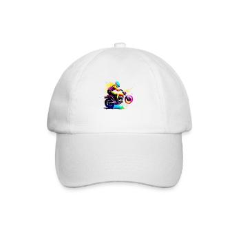 Motorcycle Motorcross Motorbike Fan Motorcyclist - Baseball Cap - white/white - Front