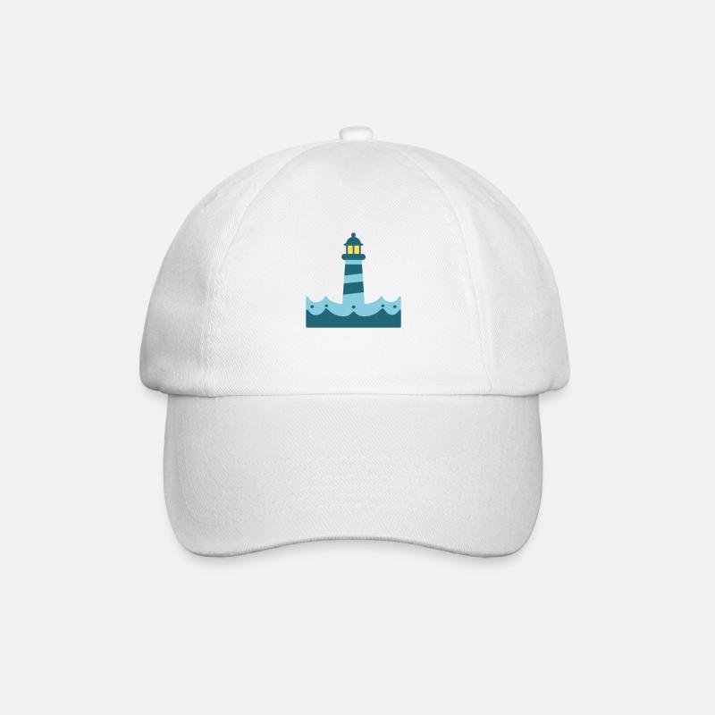 Leuchtturm - Baseballkappe - Weiß/Weiß