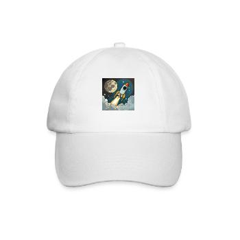 Emmenez-moi sur la lune Démarrage d’une fusée spatiale vintage - Casquette classique - blanc/blanc - Devant
