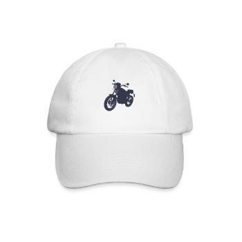Motorcycle Motorcross Motorcyclist Motorbike Fan - Baseball Cap - white/white - Front