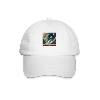 Emmenez-moi sur la lune Démarrage d’une fusée spatiale vintage - Casquette classique - blanc/blanc - Devant