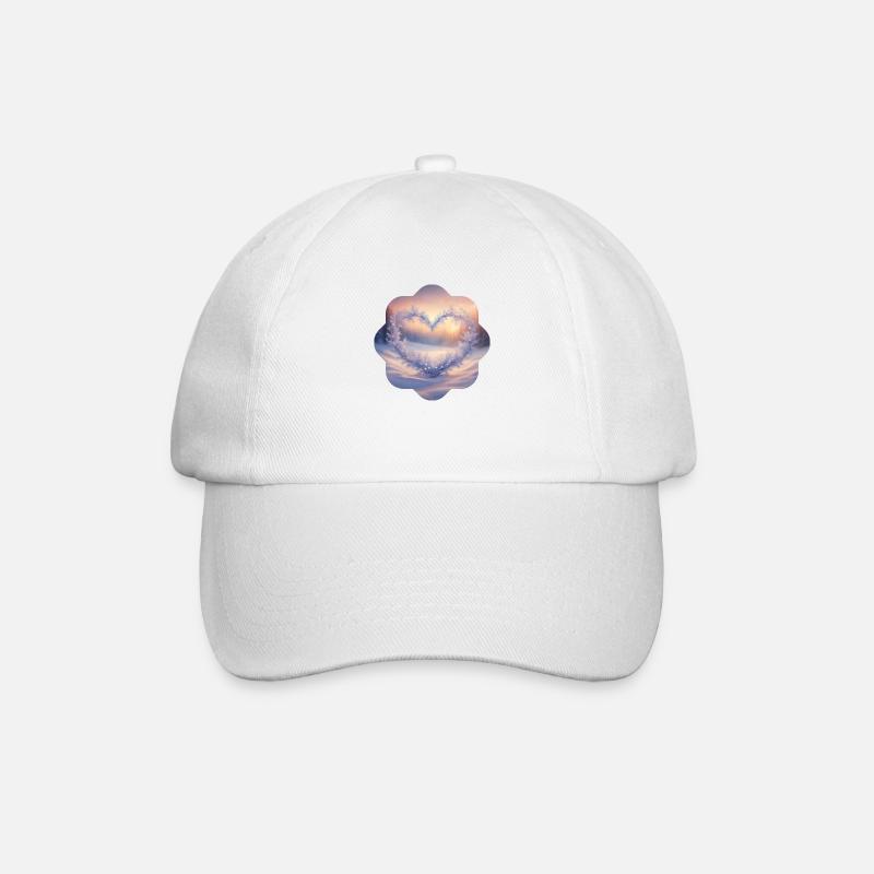 Winter Heart 1 - Baseball Cap - white/white