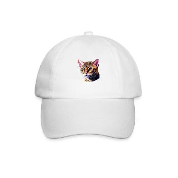 Chat, Animal de compagnie, Chat domestique, Chaton, Propriétaire de chat - Casquette classique - blanc/blanc - Devant