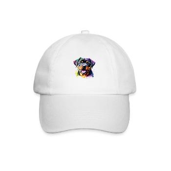 Rottweiler Chien Chiot Chiens Rottweiler Chiot - Casquette classique - blanc/blanc - Devant