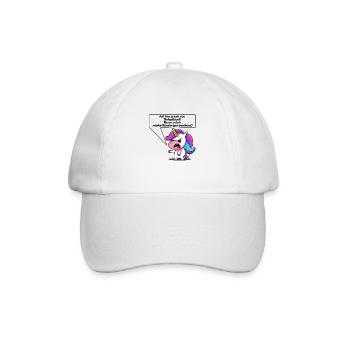 Einschulungseinhorn, sauer Schulbeginn - Baseballkappe - Weiß/Weiß - Vorne
