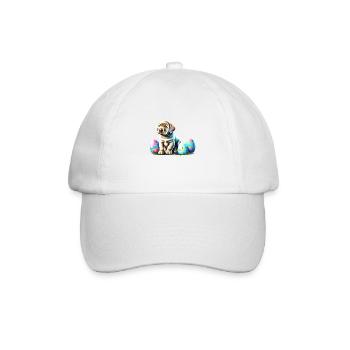 Oeufs de Pâques chiot Labrador Retriever - Casquette classique - blanc/blanc - Devant