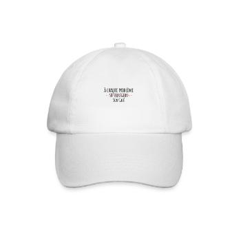 à chaque problème sa solution son café - Casquette classique - blanc/blanc - Devant